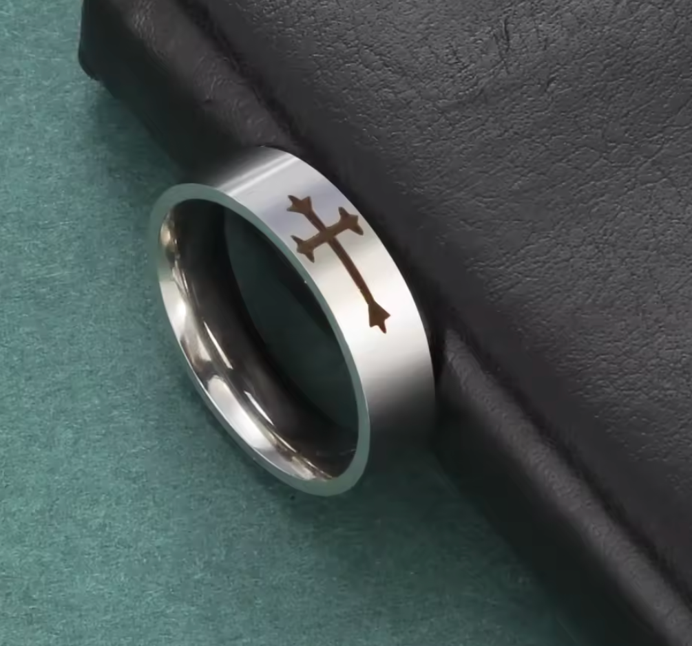 ChristDaily Stainless Steel Cross Ring